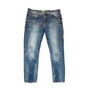 Mango Women’s 2 Distressed Straight Leg Jeans